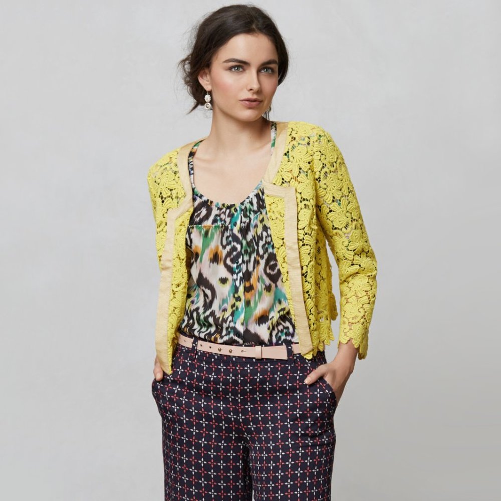 Elevenses | Satin Trimed Lacebloom Jacket | EXCELLENT!!!